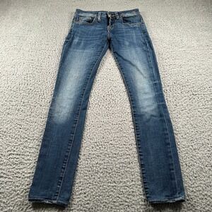 R13 Alison Crop Jeans Women's Size 24 Medium Blue Wash Skinny Stretch